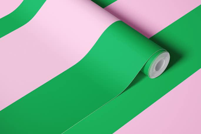 rosa grün streifenwallpaper roll