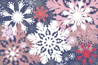 Snowflakes Magic (Pink) papiers peint