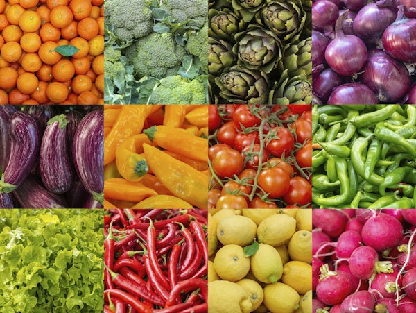 Fruit and veg collage