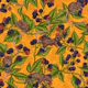 Mice and blackberries on yellow