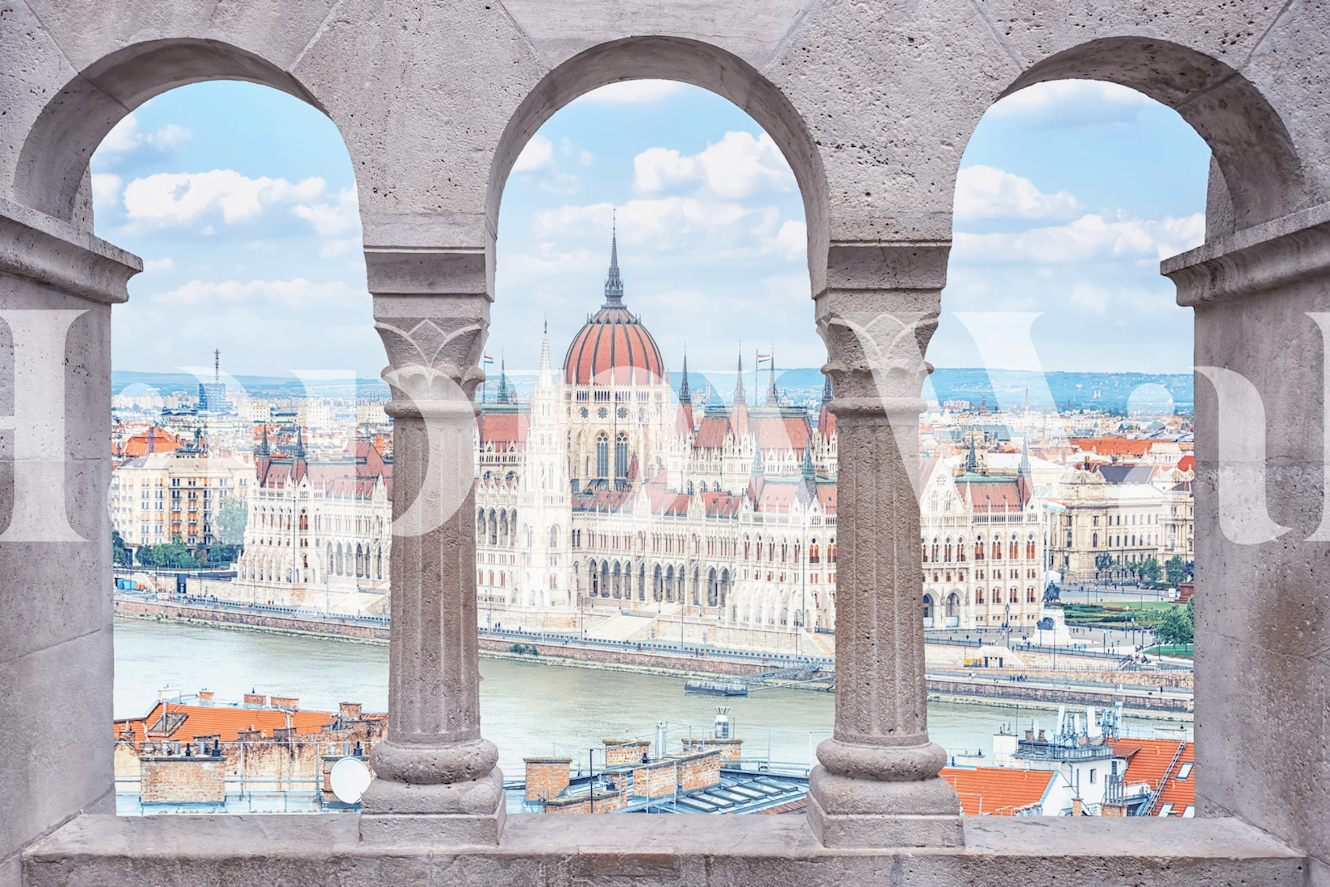 Papel pintado de Budapest City en una habitación