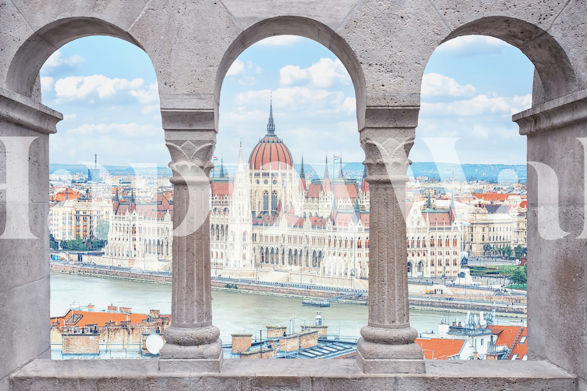 Budapest City tapet i et værelse