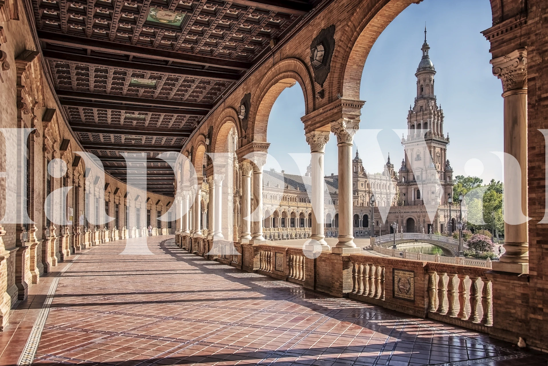 Plaza De Espana wallpaper in a room