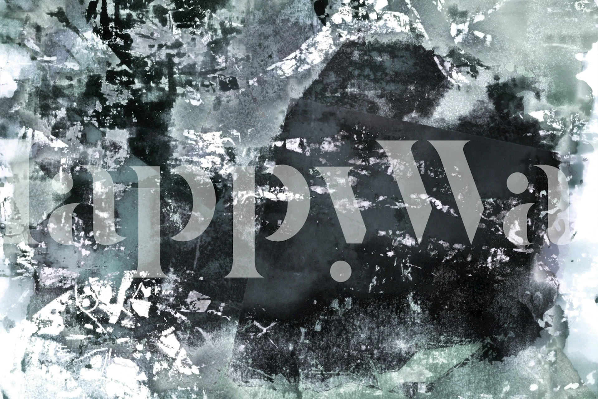 Abstract black and white ink pattern wallpaper