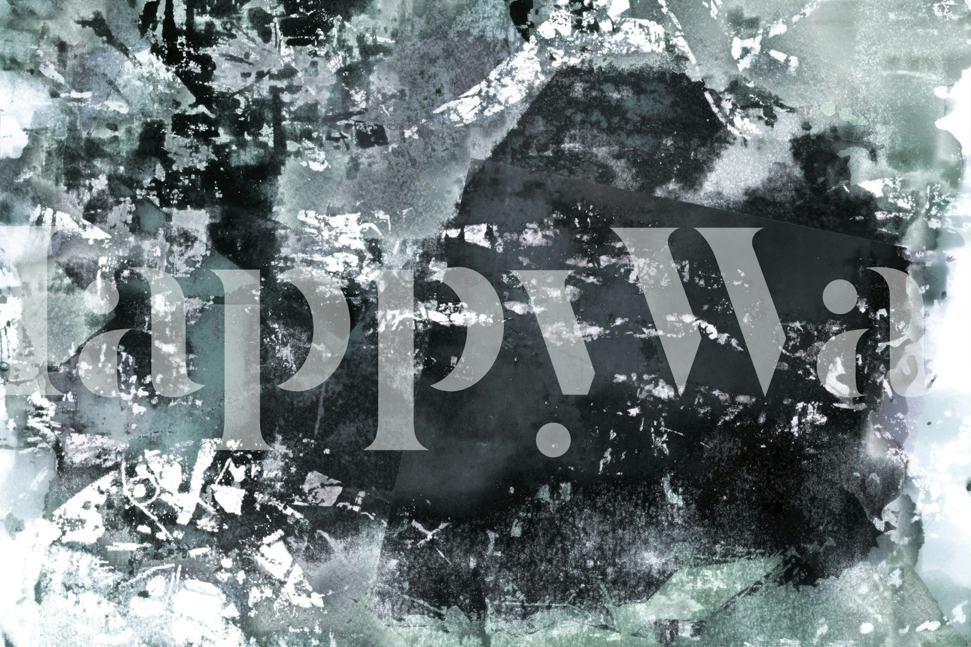 Abstract black and white ink pattern wallpaper