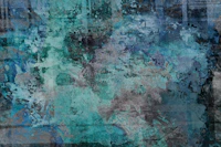 Muted Teal Cyan Japan Ink Fabric wallpaper