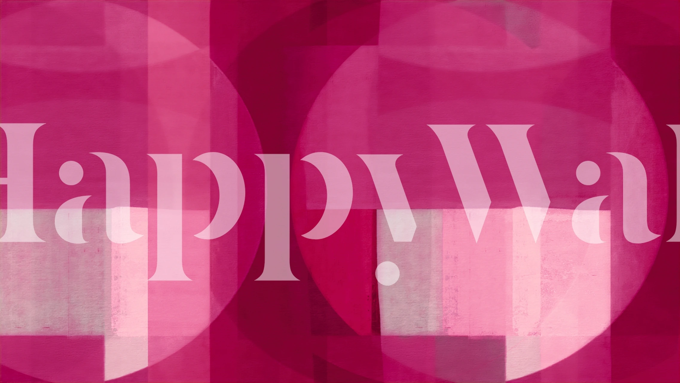 Geometric shapes in vibrant pink and white wallpaper