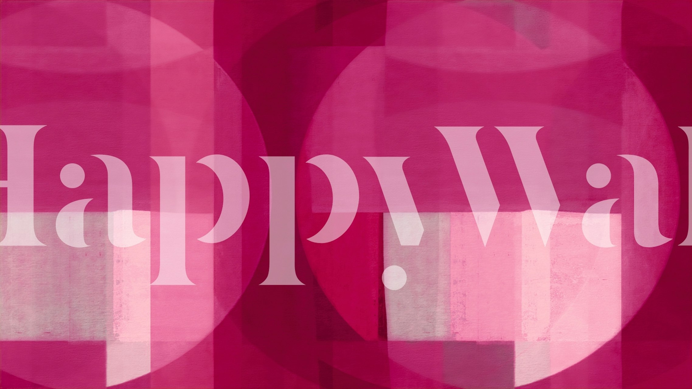 Geometric shapes in vibrant pink and white wallpaper