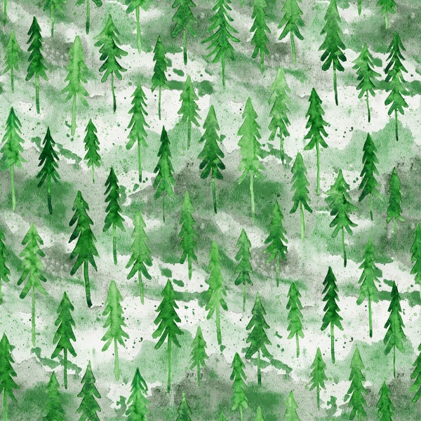 Pine Trees in Watercolor 3