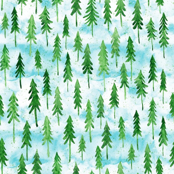 Pine Trees in Watercolor 5