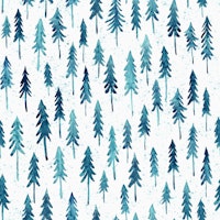 Watercolor Blue Pine Trees wallpaper