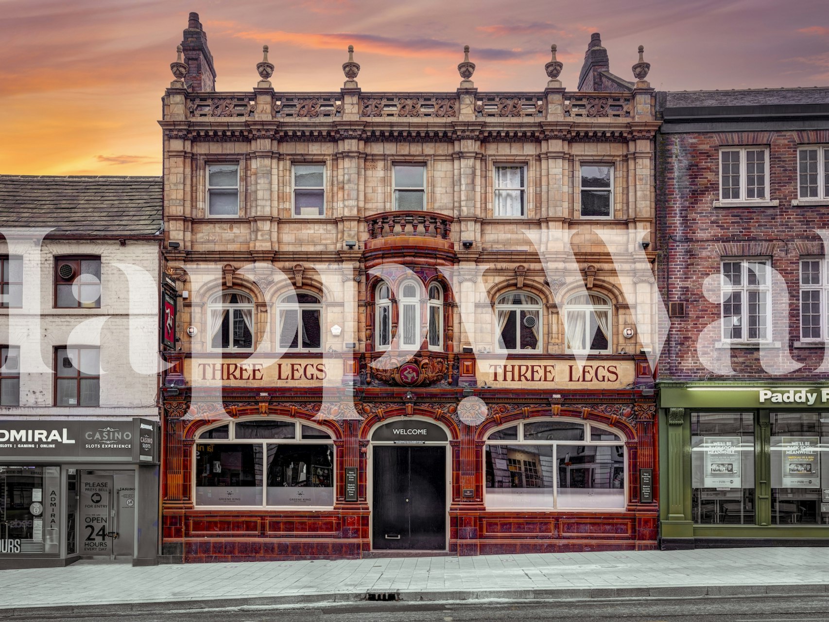 The Three Legs Pub wallpaper in a room