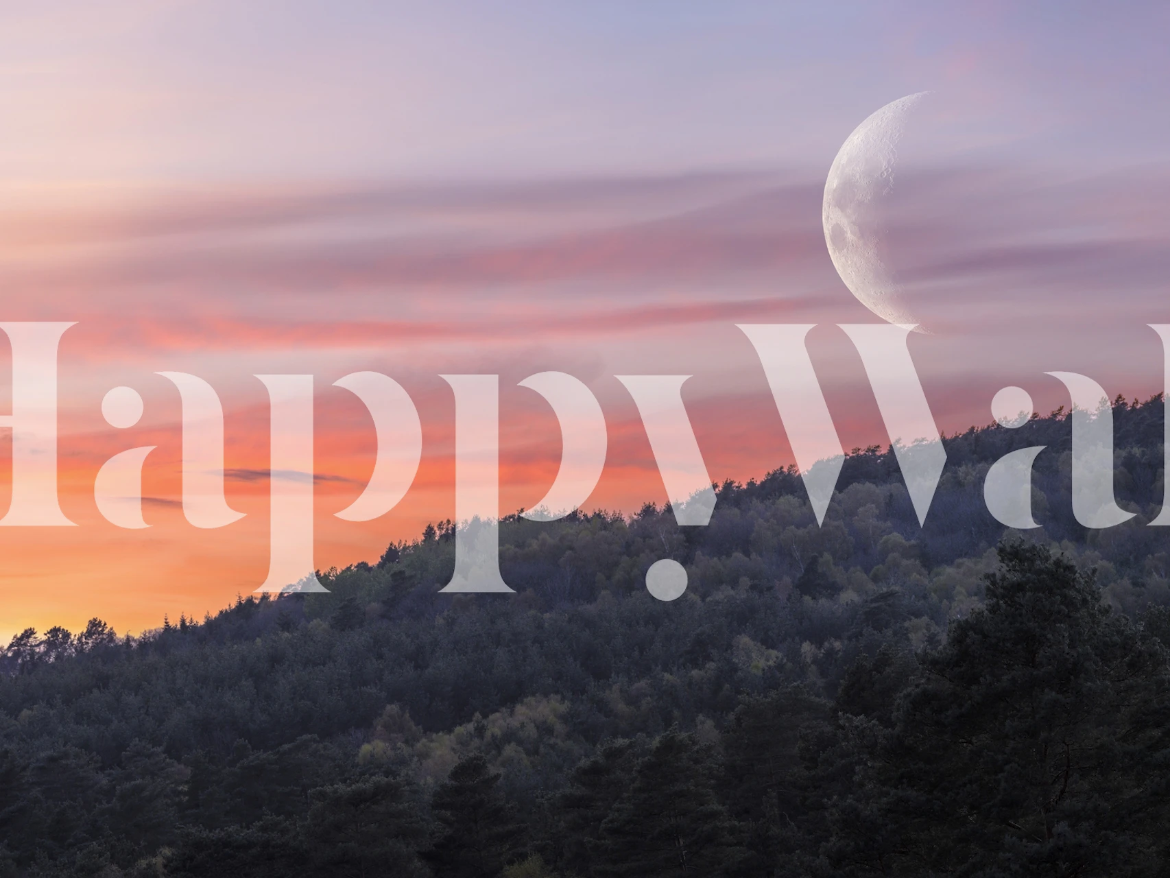 Hillside Dreamscape wallpaper in a room