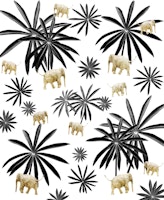 Palm Tree Elephant Jungle 1 tapete