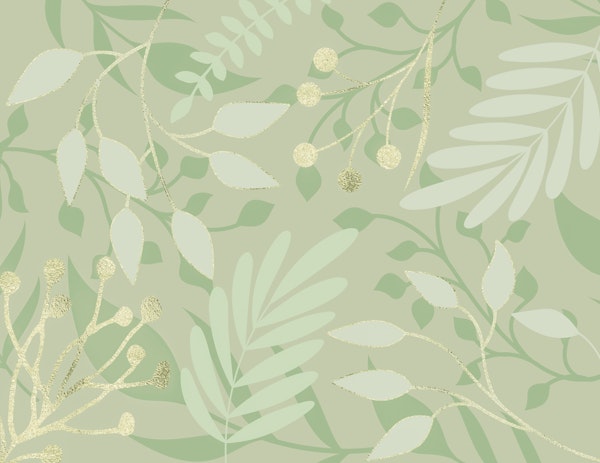 Green Botanical Graphic Leaf Shapes