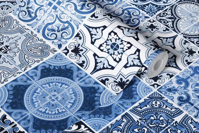 Blue Marrakechwallpaper roll