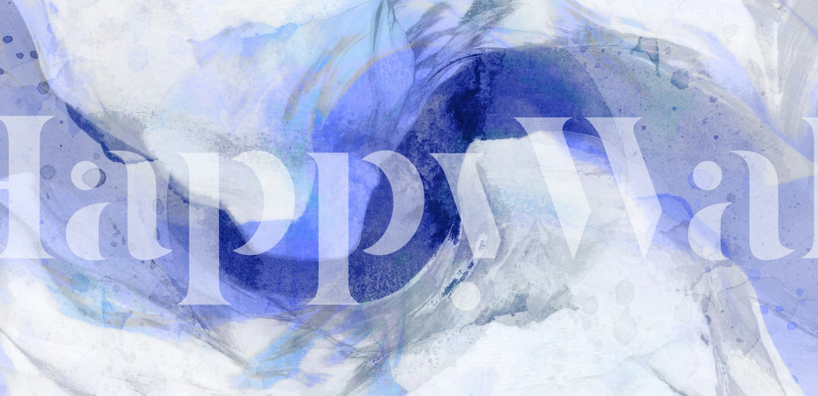 Blue abstract watercolor wallpaper with flowing patterns