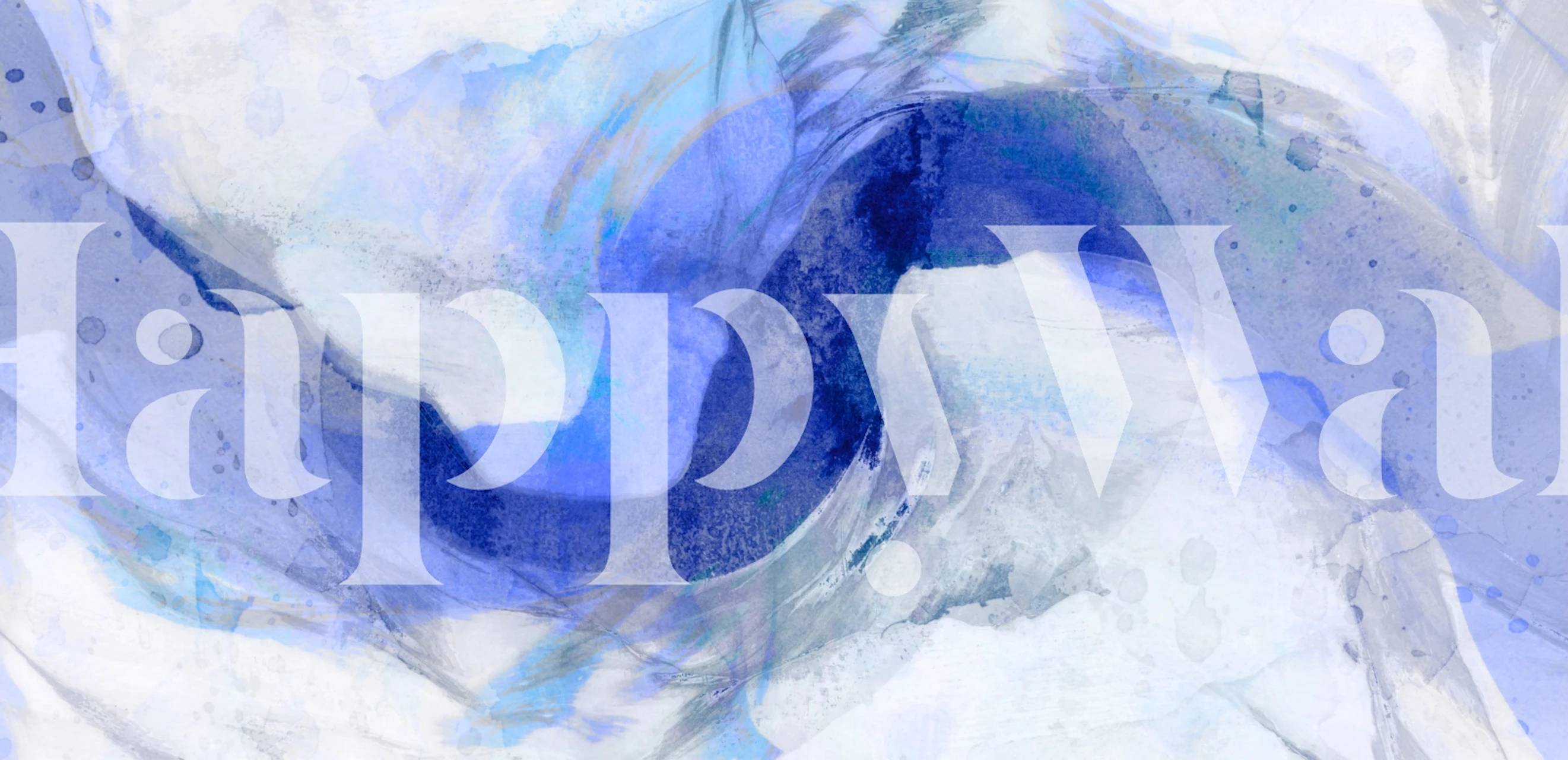 Blue abstract watercolor wallpaper with flowing patterns