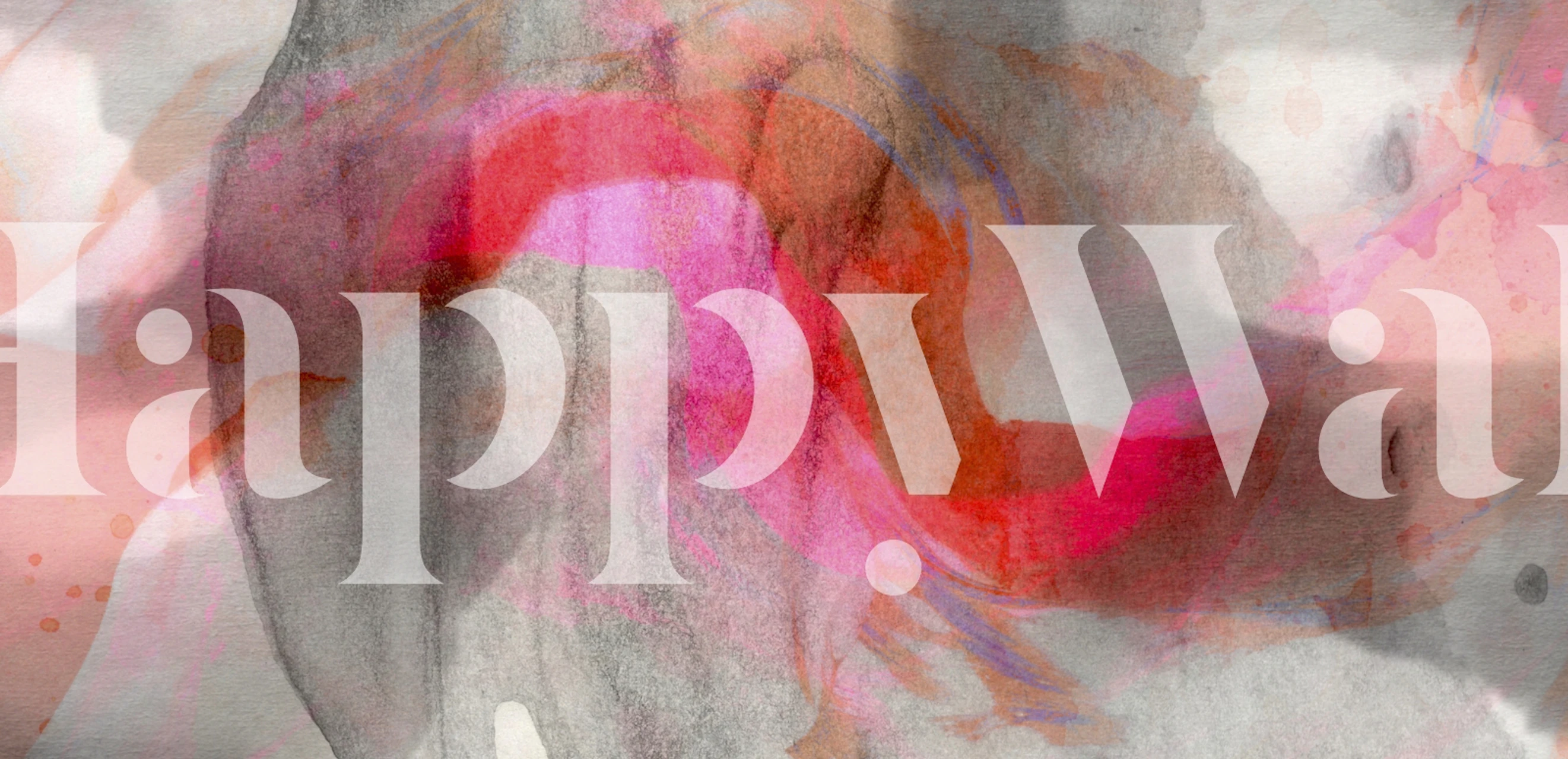 Abstract neon sunrise wall mural with vibrant warm and cool tones