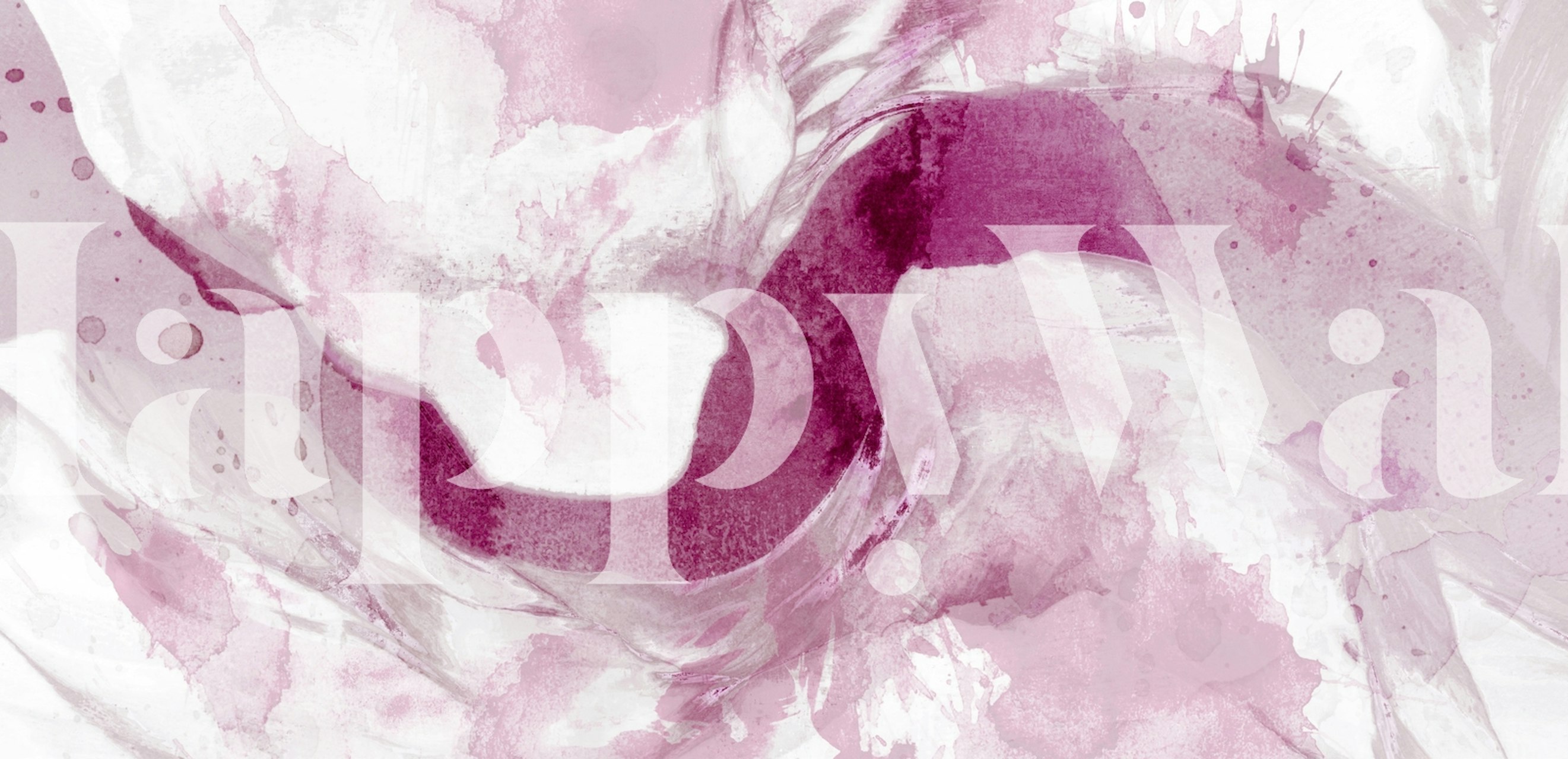Abstract fluid shapes in shades of pink and magenta wallpaper