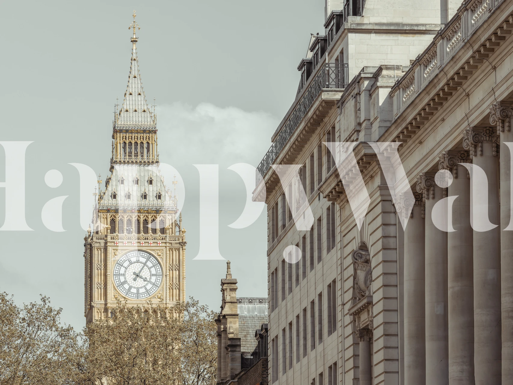 Big Ben clock tower and classic London architecture wallpaper