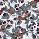 Mice and blackberries on white