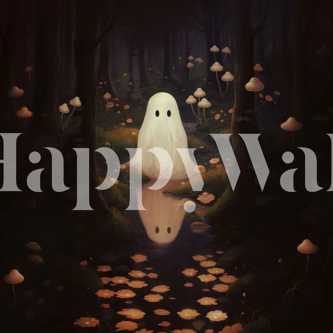 Carta da parati Ghost Mushrooms in una stanza accogliente