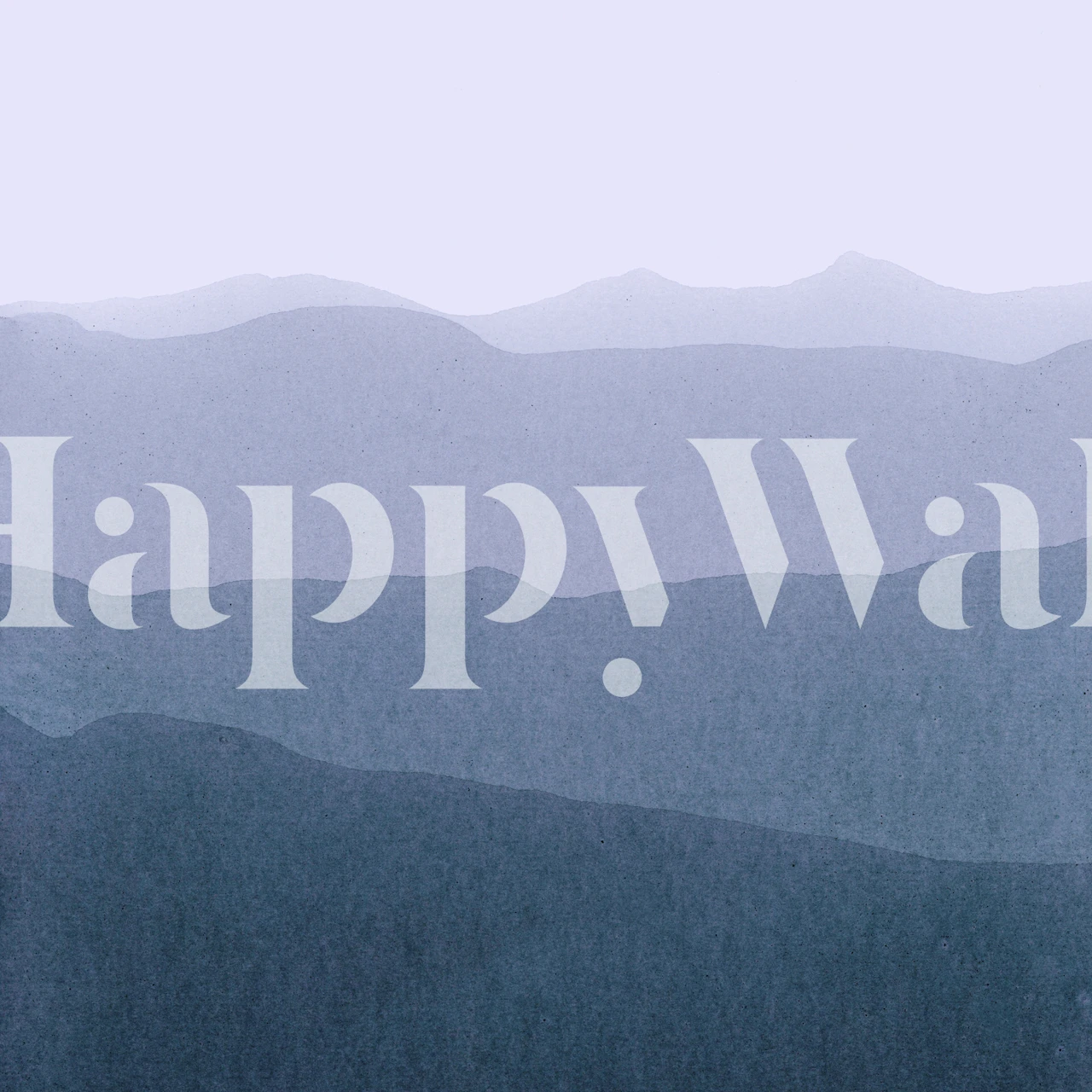 Gradient landscape mountains wallpaper in a room