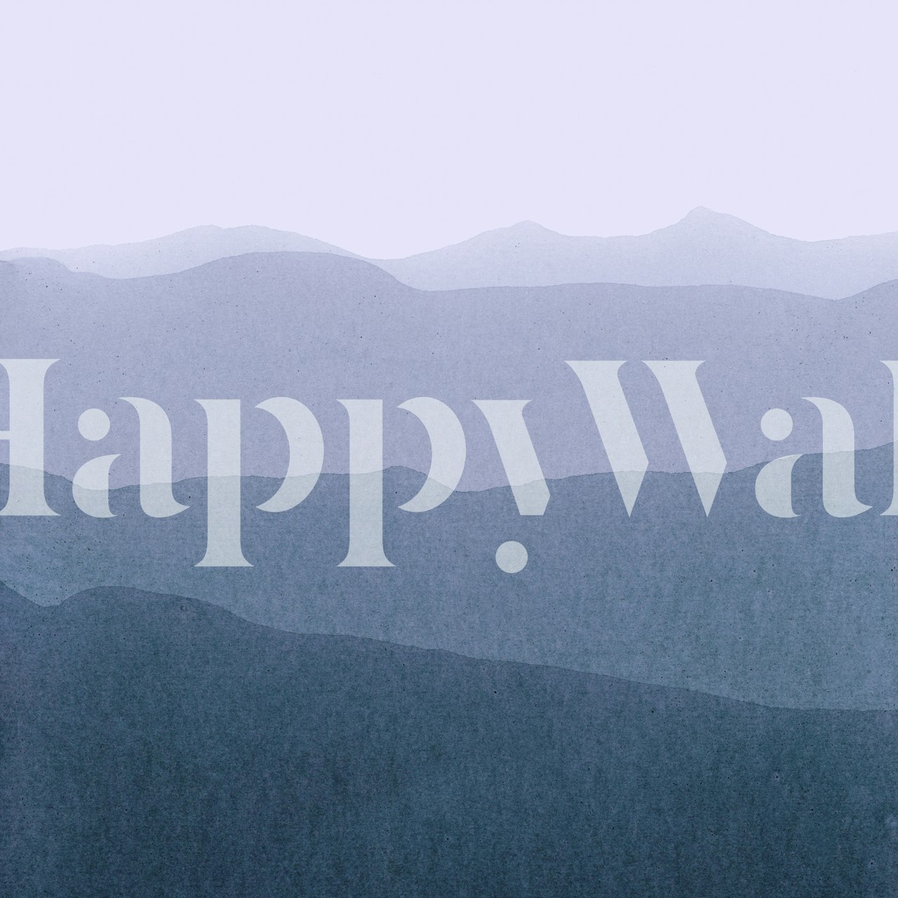 Gradient landscape mountains wallpaper in a room