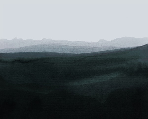 mountain horizon green grey