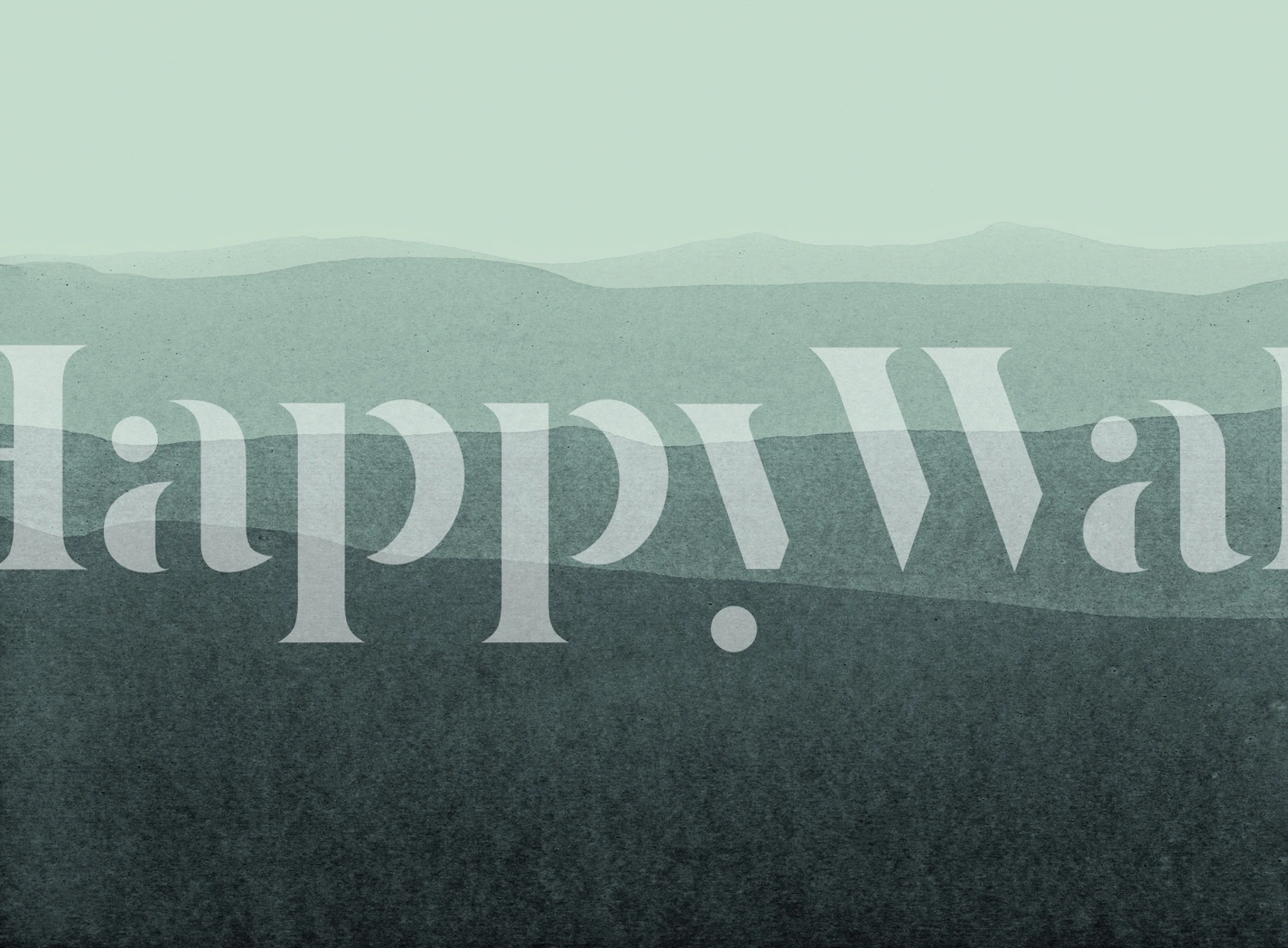 Gradient horizon wallpaper in a modern room