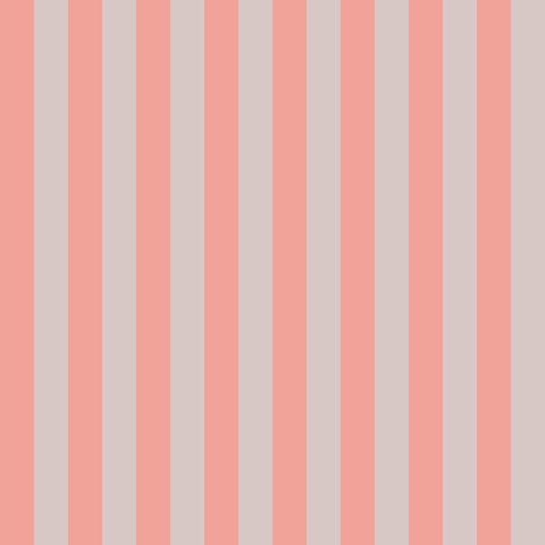 Simple Modern Coral Pink and Grey Stripes - M