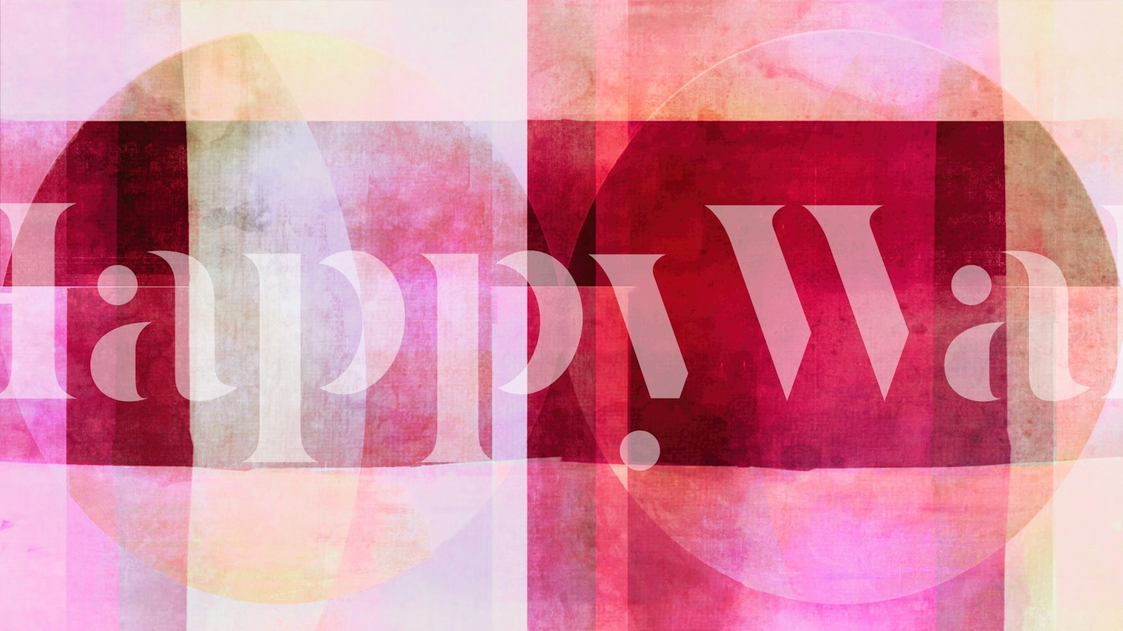 Geometric patterns in magenta, pink, and blue watercolor wallpaper