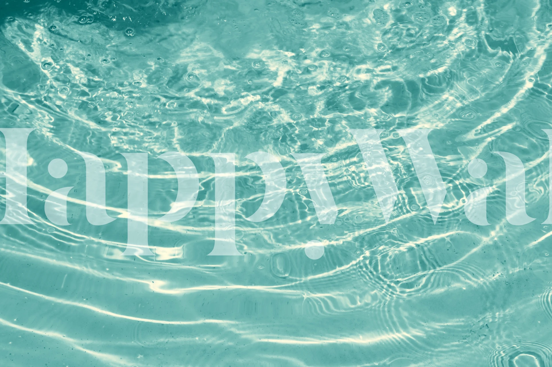 Tirkizna vodena zidna slika s nježnim valovima koji stvaraju umirujući učinak.