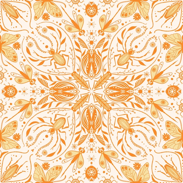 Bugs, yellow and orange