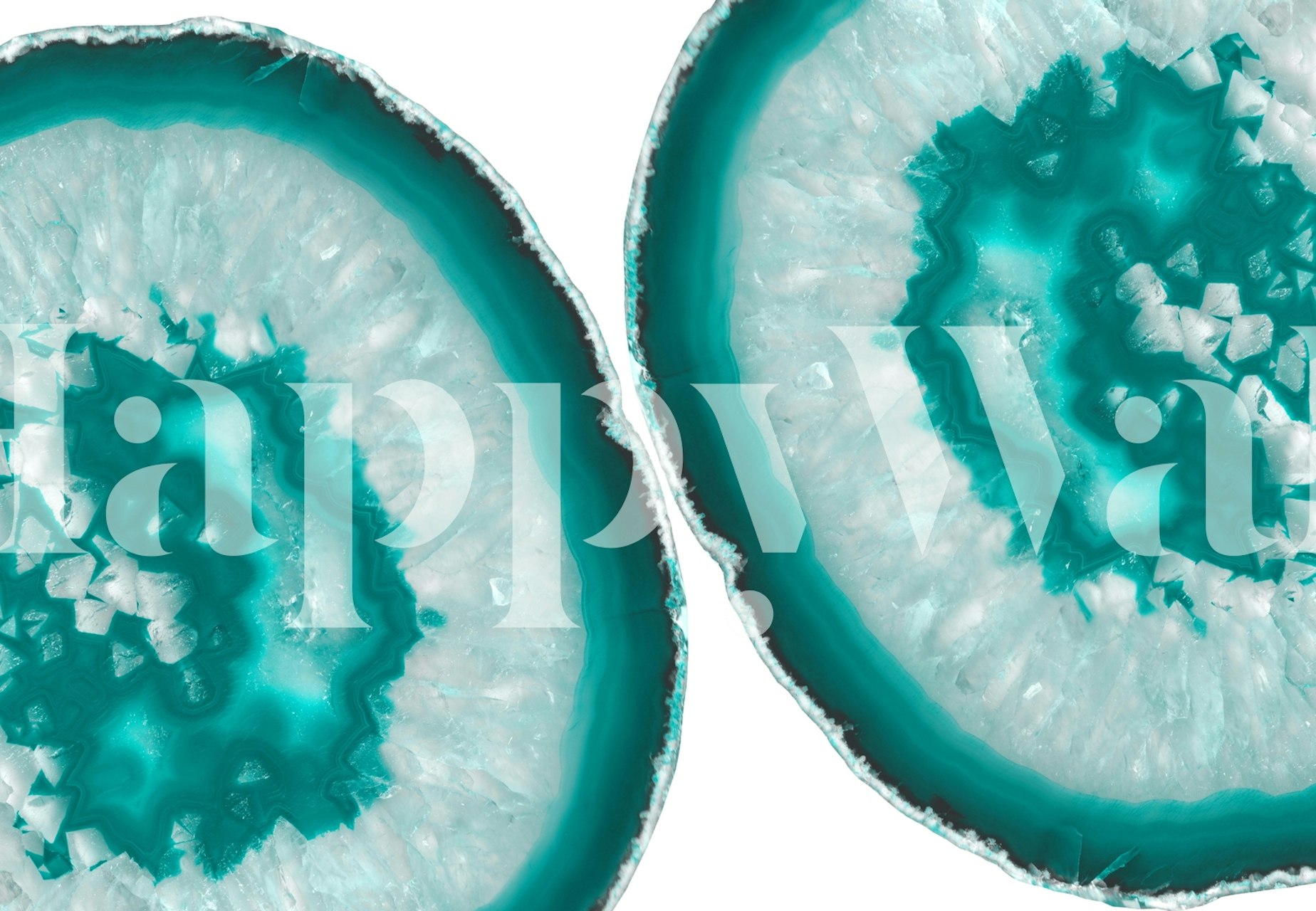 Turquoise Teal Agate wallpaper in a room