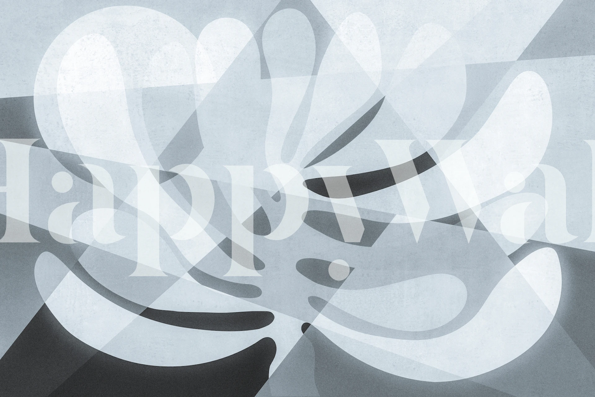 B&W Abstract Tree wallpaper in modern room