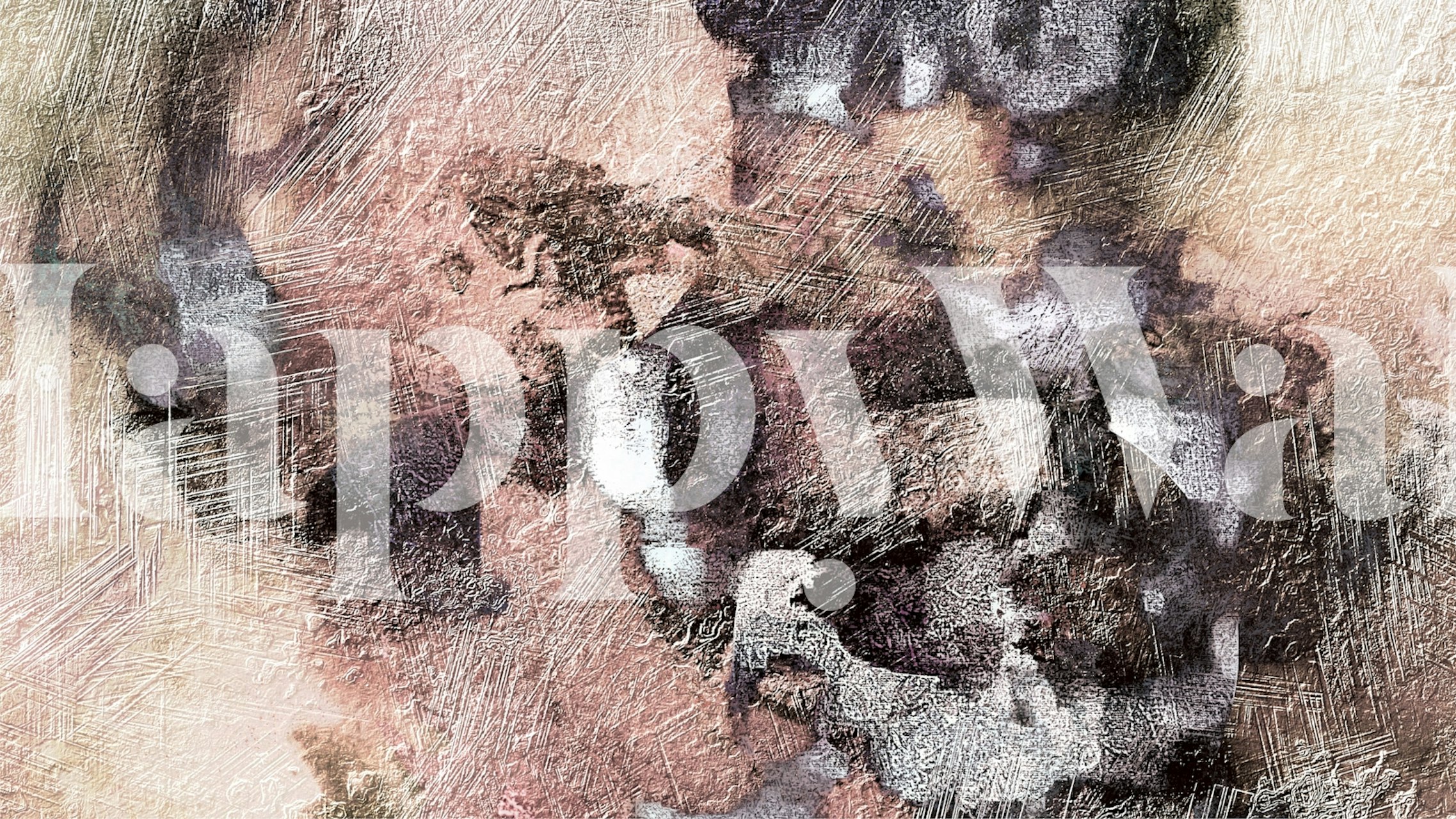 Abstract wallpaper with neutral copper tones and textured patterns