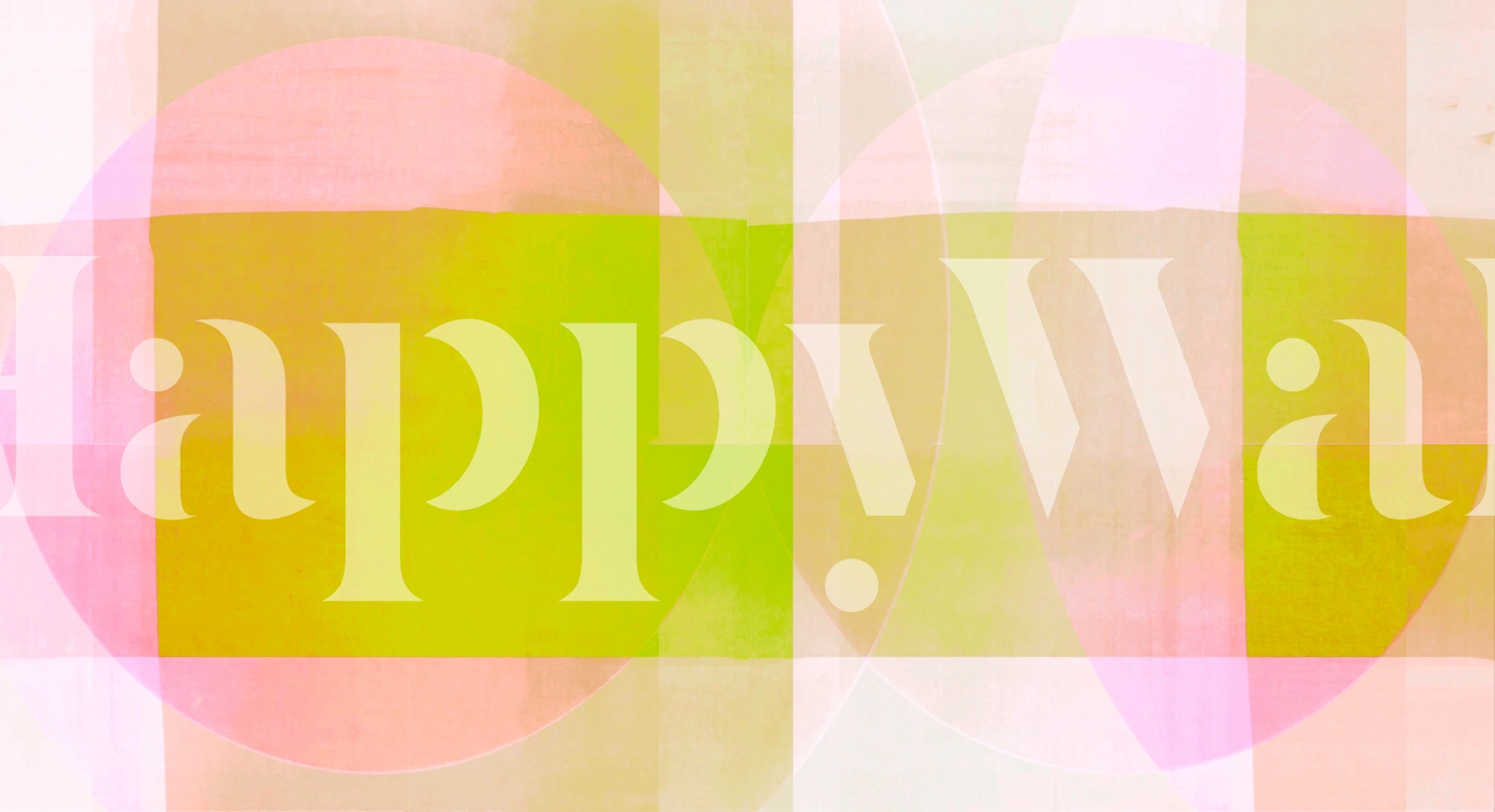 Neon Bauhaus-tapet i et stilfullt rom