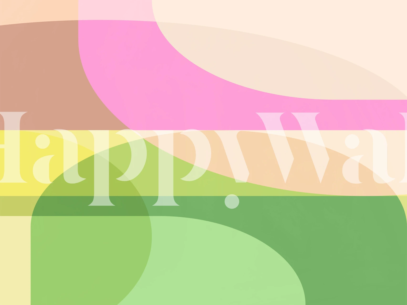 Abstrakcyjna fototapeta z geometrycznymi kształtami w odcieniach różu i zieleni