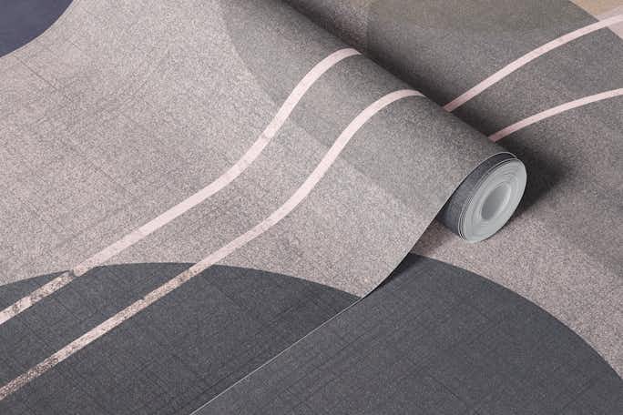 Modern Mid Century Linen 2wallpaper roll