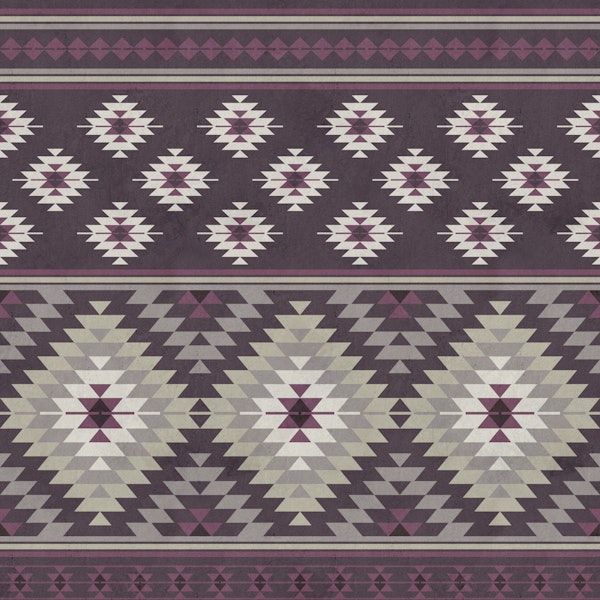 Kilim stripes in plum beige large