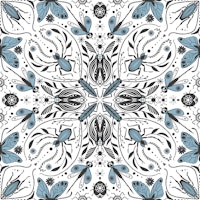 Bugs, black and blue tapete