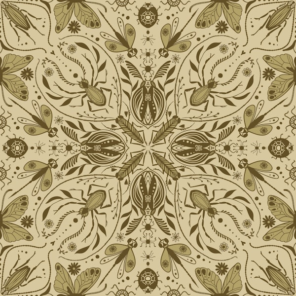 Bugs, earth tones, monochrome