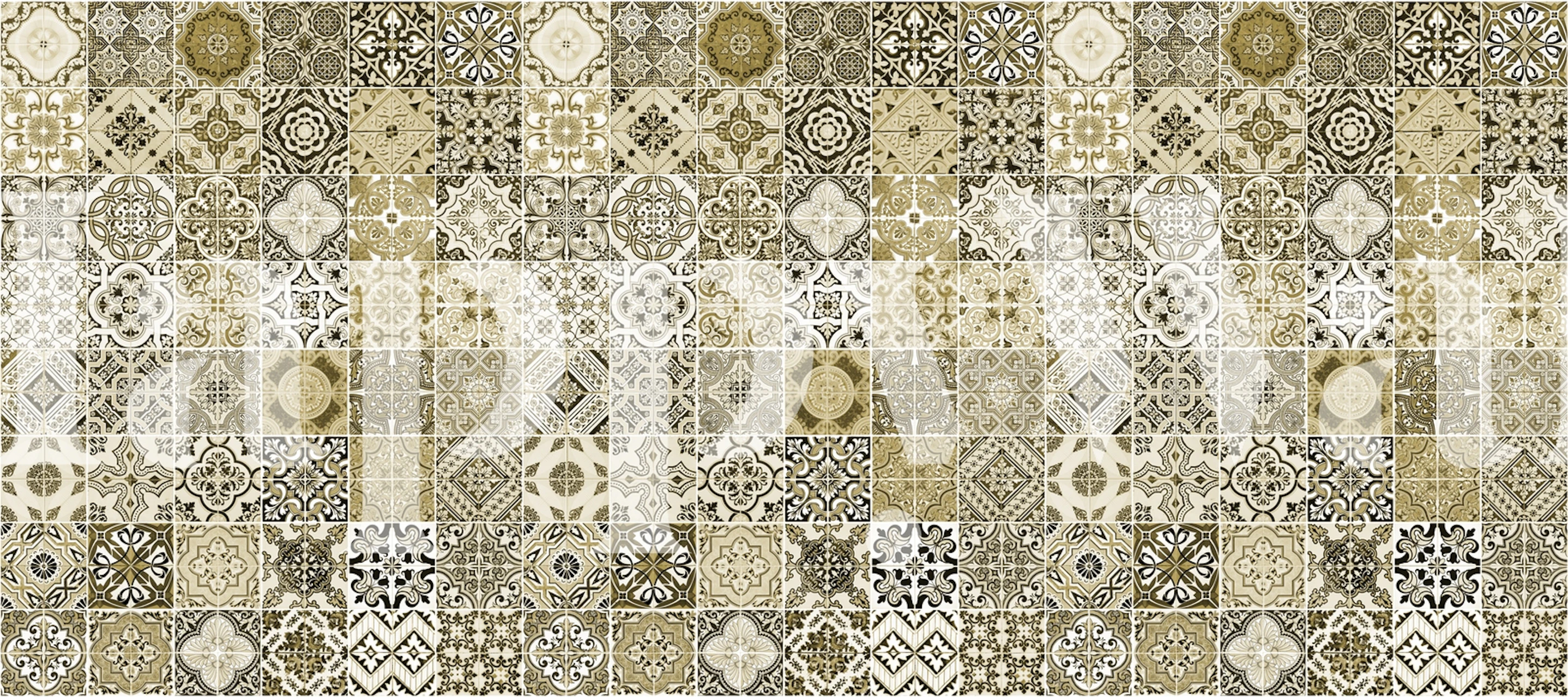 Patrón de papel pintado Yellow Marrakech en una habitación