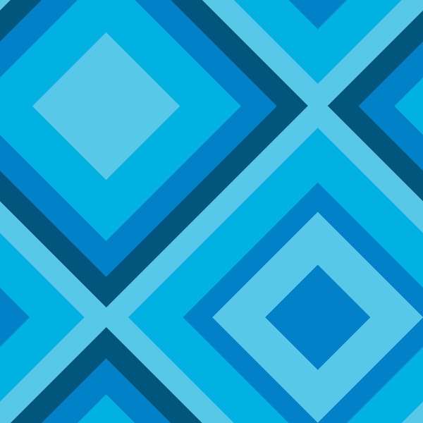 Abstract diamond geometrical in blue