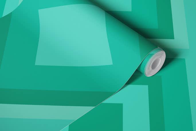 Abstract diamond geometrical in greenwallpaper roll