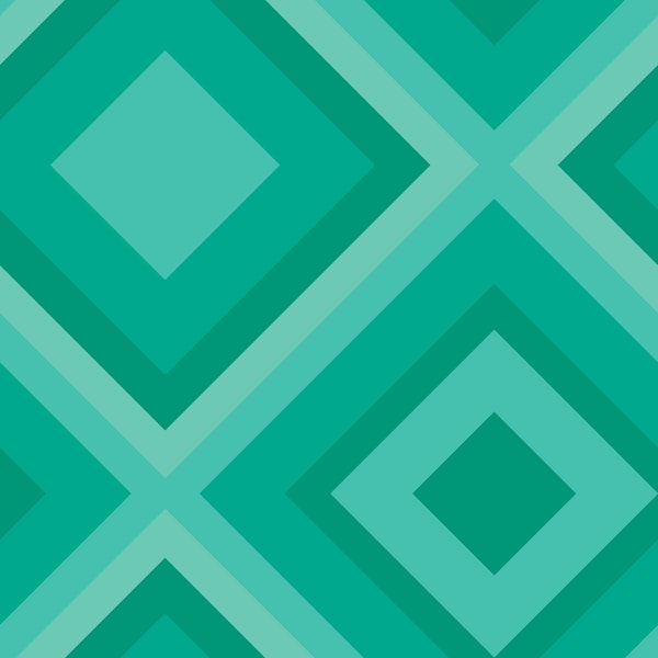 Abstract diamond geometrical in green