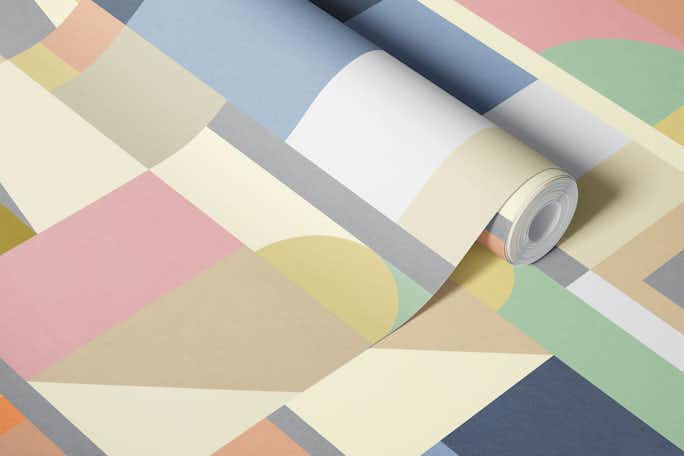 Colorful Abstract Geometric Swallpaper roll