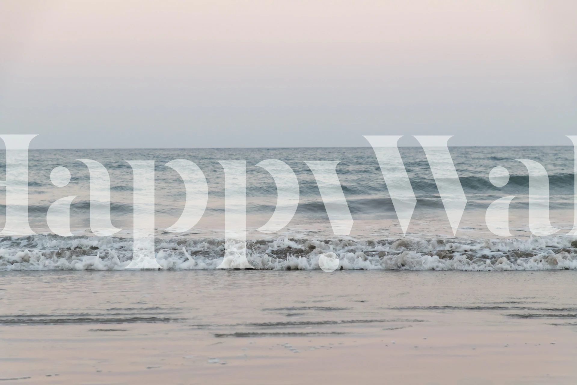 Pastel Atlantic Ocean Sunset wallpaper in a room